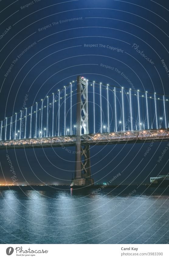 Midnight Bay Bridge, San Francisco California Night Traffic bay bridge San Francisco bay san francisco skyline Golden Gate Bridge