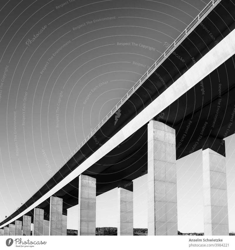 highway bridge travel transport perspective concrete architecture city connection autobahn traffic tall facade construction design abstract large urban
