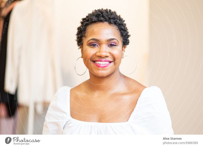 Fashion and Lifestyle Blogger Headshot black woman headshot lifestyle blogger smiling happy teeth Hair and hairstyles Face Portrait photograph Beautiful