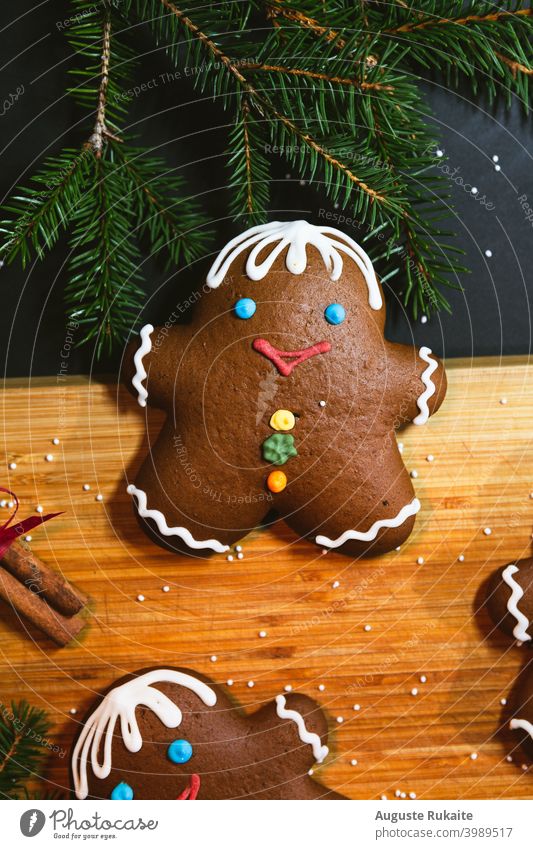 Gingerbread man gingerbread cookies Cookie Christmas Christmas biscuit sweets Baking