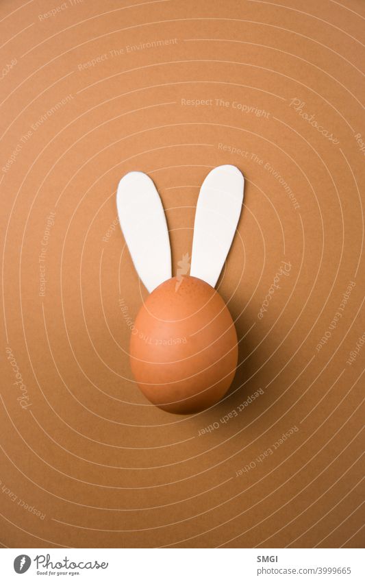Overhead shot of an egg with rabbit ears wearing a surgical mask. Easter egg with rabbit ears background bunny celebrate celebration christian christianity