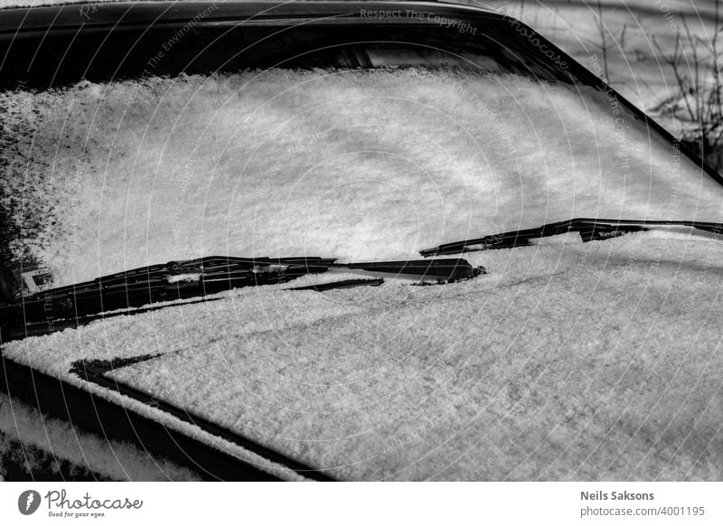 snow on a car windshield road white black winter railroad railway mirror transportation train abstract travel ice bike bicycle black and white track auto speed