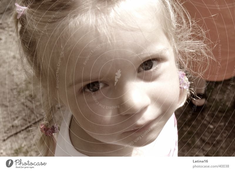 pia Child Girl Toddler Blonde Cute Black & white photo