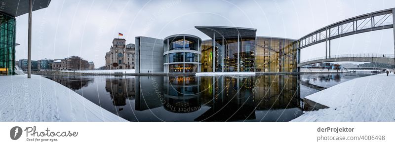 Paul Löbe House with reflection II Reichstag tranquillity lockdown Culture Art Downtown Berlin Congress building Manmade structures Building Colour photo