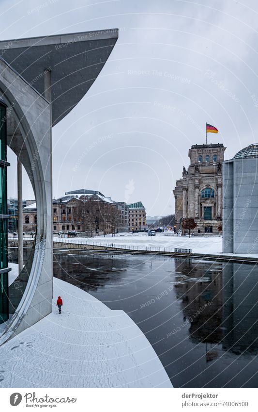 Marie-Elisabeth-Lüders-House with ice floes III Reichstag tranquillity lockdown Culture Art Downtown Berlin Congress building Manmade structures Building