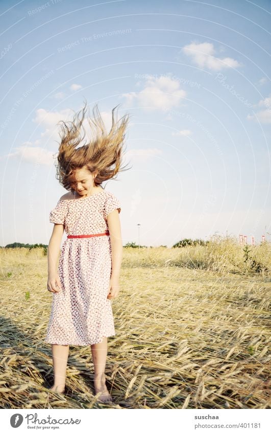 Hairy born to be wild. Child Girl Youth (Young adults) Young woman Headstrong Infancy Body Hair and hairstyles Environment Nature Landscape Sky Horizon Summer