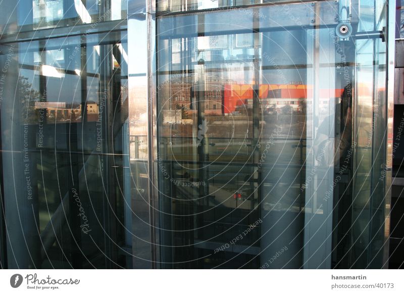 retrospect Reflection Building Architecture Glass Contrast Colour Warehouse