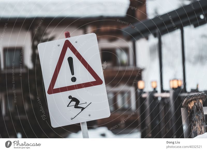 Switzerland, ski, sign, winter travel