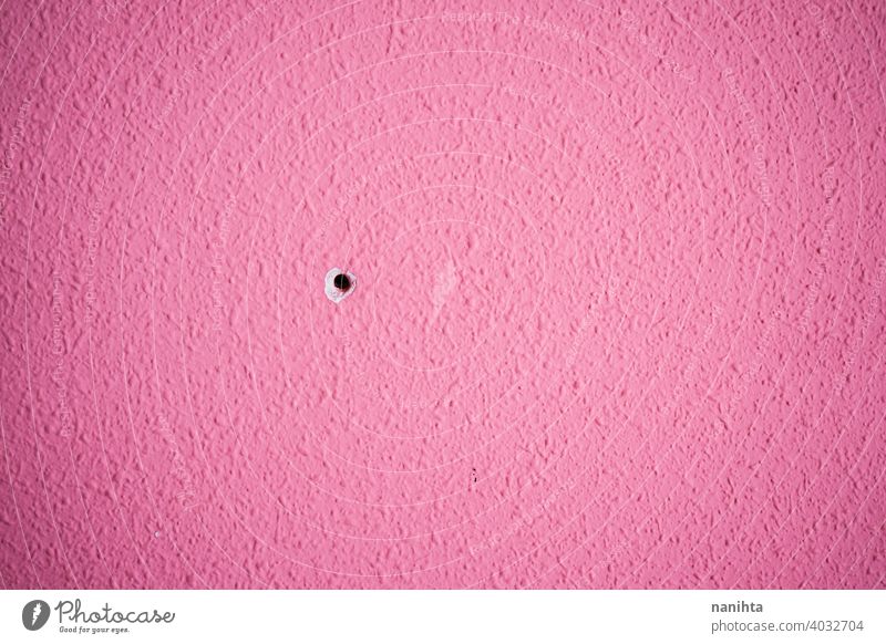 Minimal details in white in a pink room background texture decor home paint wall wallpaper minimal minimalistic shape lines composition hole broke imperfection