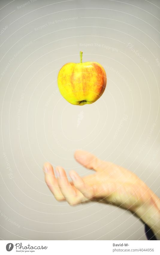 Healthy diet - apple Apple Healthy Eating vitamins fruit Delicious Fruit Diet Food Hand salubriously