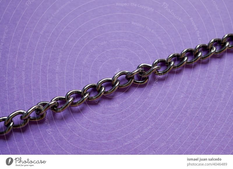 metallic chain on the purple background object still life textured minimal Minimalistic Chain link Steel Industry Connection Strong