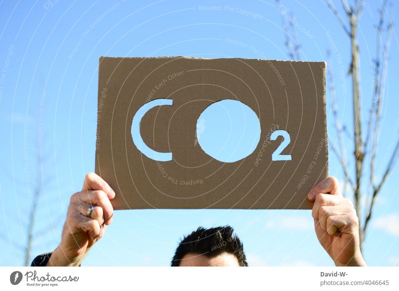 CO2 - Shield - Environmental activist co2 environmental activist sign Demo strike Climate change Environmental protection sustainability Conscience thoughts