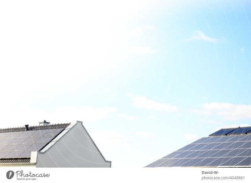 Roofs produce solar energy Renewable energy Solar Energy photovoltaics Climate heat source energy saving environmentally conscious photovoltaic system