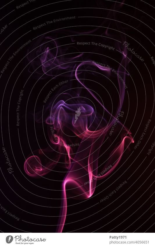 Swirling purple smoke trail against black background Smoke variegated column of smoke billow Elegant Abstract Haze Structures and shapes Movement Smooth Colour