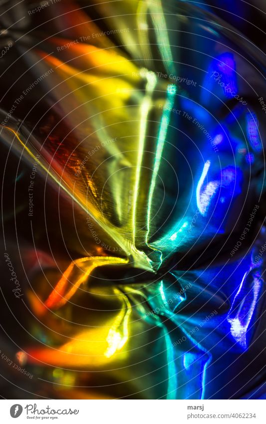 Color contest l crease look light refraction Light (Natural Phenomenon) Reflection Contrast Experimental Abstract Multicoloured Crazy Refraction Folds Fantastic