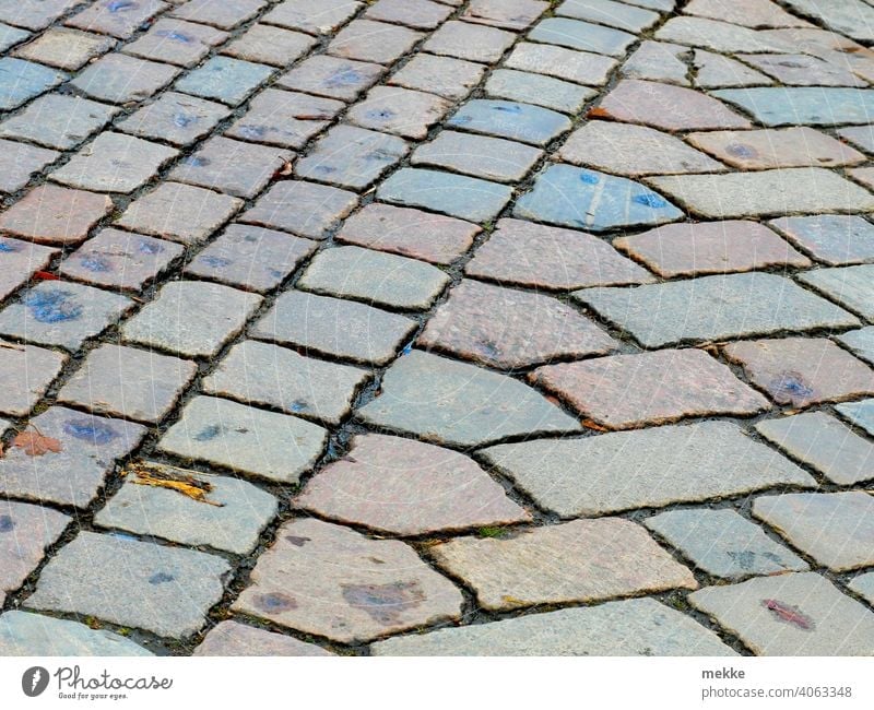 Transition of different patterns of pavement Street paving Stone off Pattern Urban building brick Tradition background structure paving stone Cobblestones