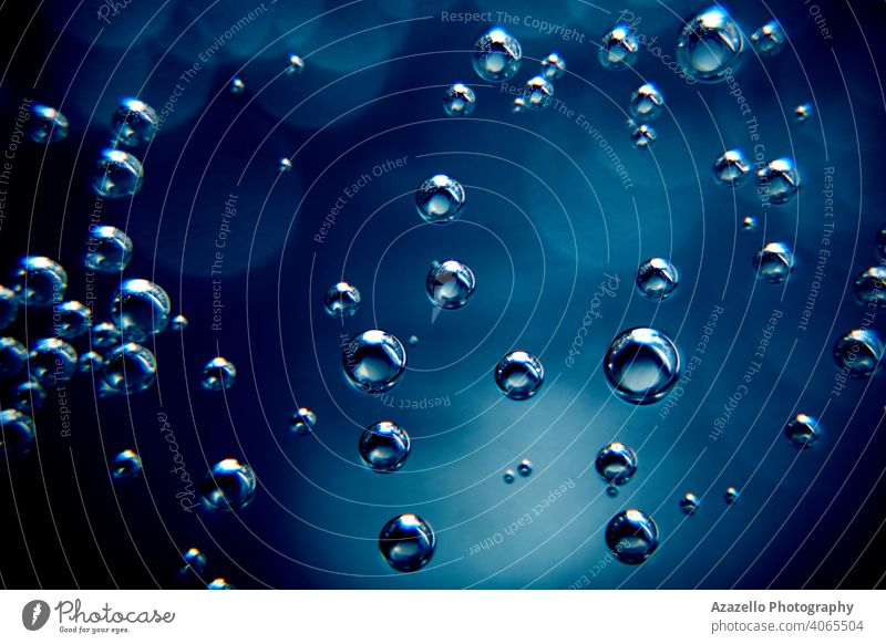 Abtract bubbles background in blue monochrome abstract air another world aqua artificial backdrop beautiful black circle clean clear drink droplet fantasy