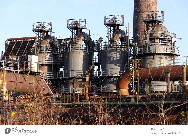 Blast Furnaces Steel factory smelting works Blast furnace decommissioned Erstwhile Industrial plant Industrial monument Industrial heritage Iron