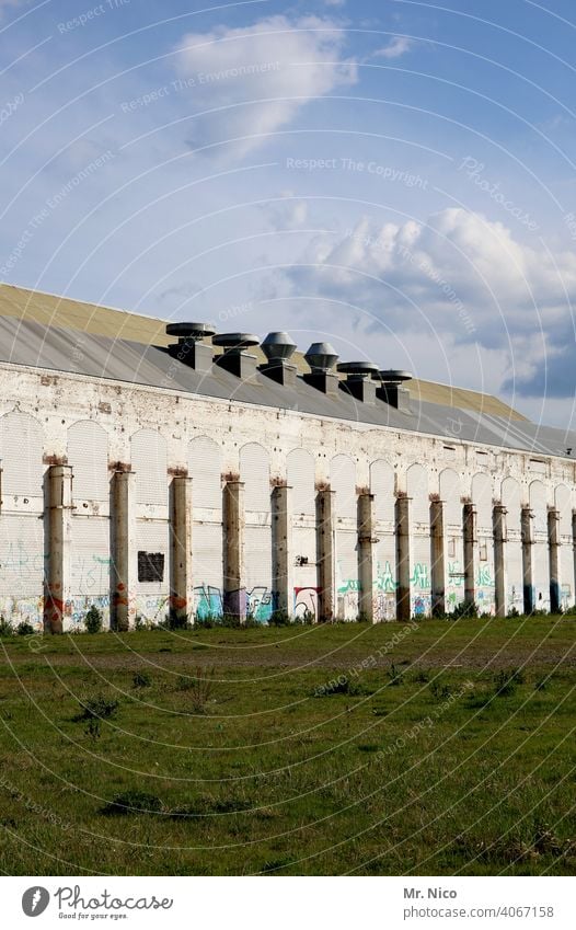 big old building Building Architecture Factory Storage Warehouse Facade Sky Factory hall Workshop Manmade structures production hall Production plant