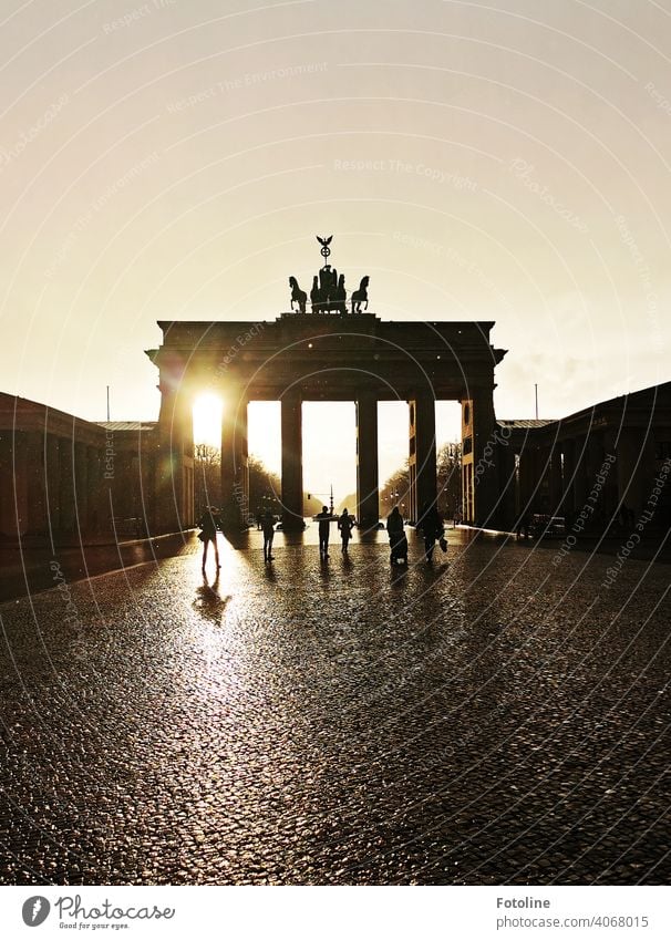 The Brandenburg Gate after the rain Berlin Architecture Capital city Germany Landmark Tourist Attraction Exterior shot Monument Manmade structures Colour photo