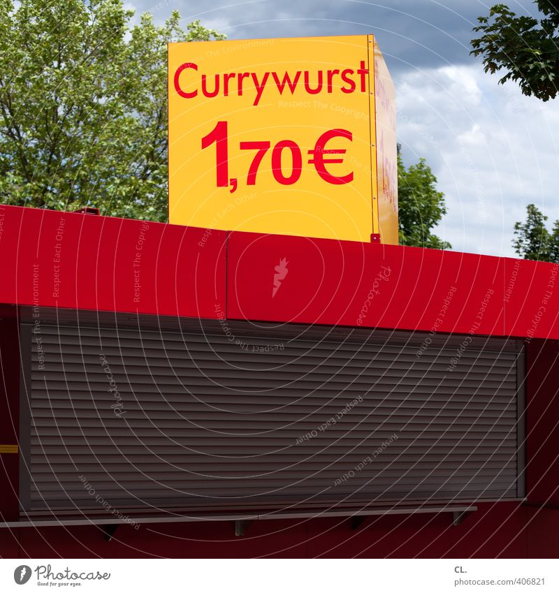 currywurst Food Sausage Nutrition Eating Lunch Dinner Fast food Healthy Eating Sky Beautiful weather Tree Window Diet Poverty Cheap Refrain Thrifty Appetite