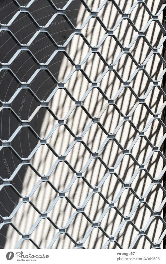 Roller grille and silhouette roller grilles Shadow image Light Light and shadow Exterior shot Colour photo Contrast Deserted Close-up Detail Day
