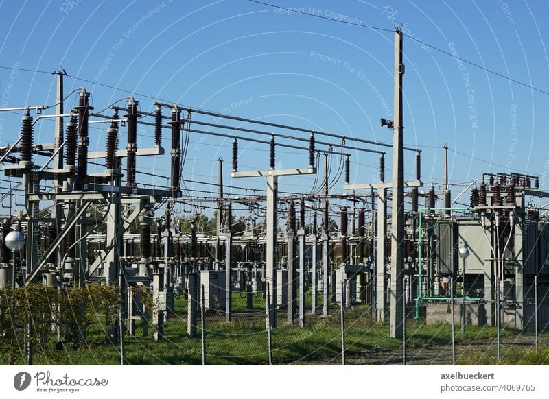 electrical substation or transformer station electricity energy power powerhouse power plant power station generating plant generating station industry