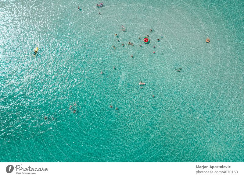 Aerial view of swimmers in Greek sea Greece seaside Swimming & Bathing Summer Tourism Tourist Tourist Attraction touristic Vacation & Travel vacation