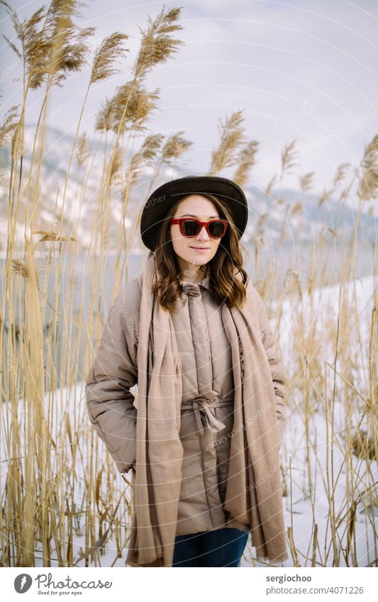 young girl in the hat smiles sunny white woman women wheat adult model natural nature oat oats rye ripe hair harvest lady countryside attractive lifestyle