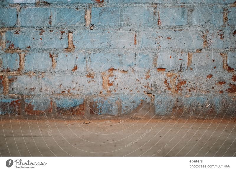 Blue and orange brick wall antique background block blue brickwall built copy space dirty dirty brick wall grunge grunge background grunge brick wall