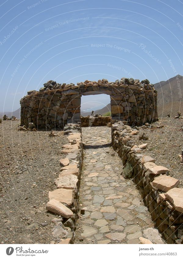 The gate to heaven Fuerteventura Vacation & Travel Summer Architecture stone buildings Landscape Nature Mountain