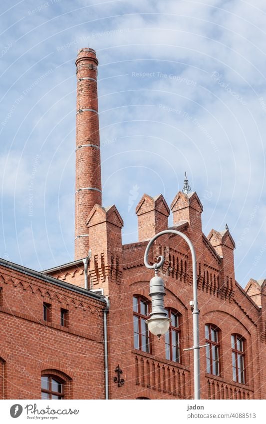 more beautiful living (4). Facade Chimney Brick Architecture Exterior shot Wall (building) Lantern Red Sky Wall (barrier) Copy Space top Tower