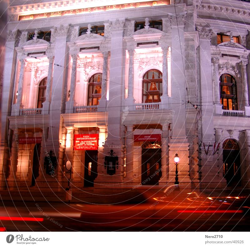 Burgtheater Vienna Art Long exposure Night Architecture Tourist Attraction Light (Natural Phenomenon)