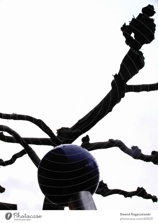 Nature and technology Tree Esthetic Tasty Violet Golden section White Interesting Toys Sphere Metal Blue send daro