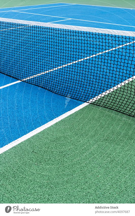 Blue Tennis court no people color abstract active activity athletic background blue colorful competition concept empty space exercise game health healthy