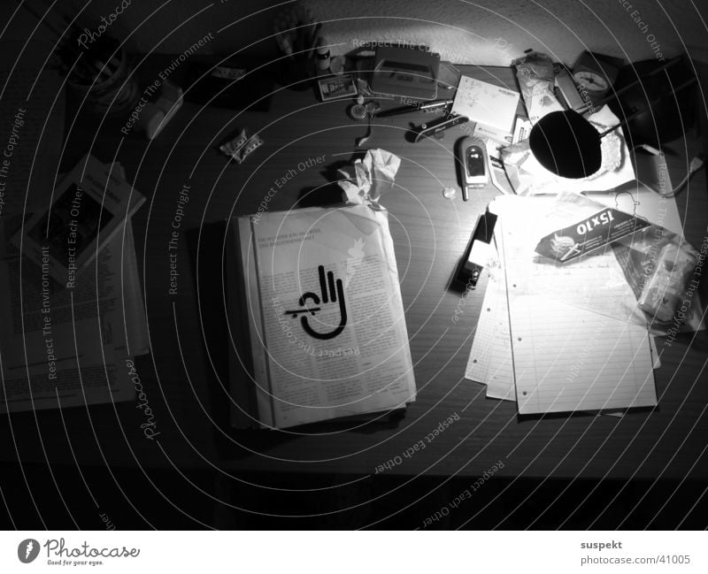 workplace Style Workplace Dark Photographic technology Black & white photo mushy