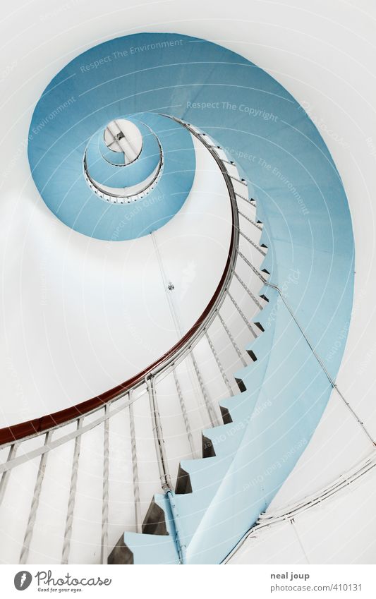Spiral-O-Mat Winding staircase seafaring Denmark Deserted Lighthouse Building Architecture Stairs Tourist Attraction Line Esthetic Bright Positive Beautiful