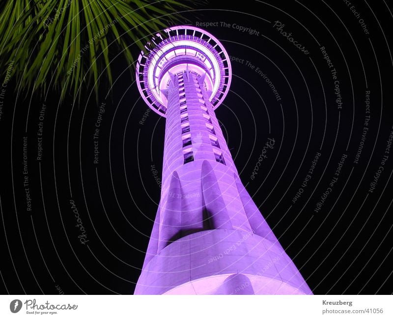 Skytower Auckland New Zealand Sky Tower Night shot Architecture