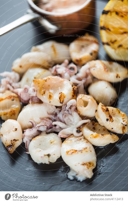 Octopus skewers, sea delicacy. - a Royalty Free Stock Photo from Photocase