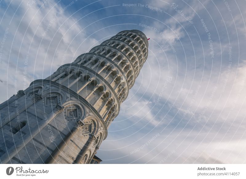 Medieval Leaning Tower of Pisa on Square of Miracles in Pisa tower pisa leaning square of miracles architecture medieval sky tourism heritage history italy
