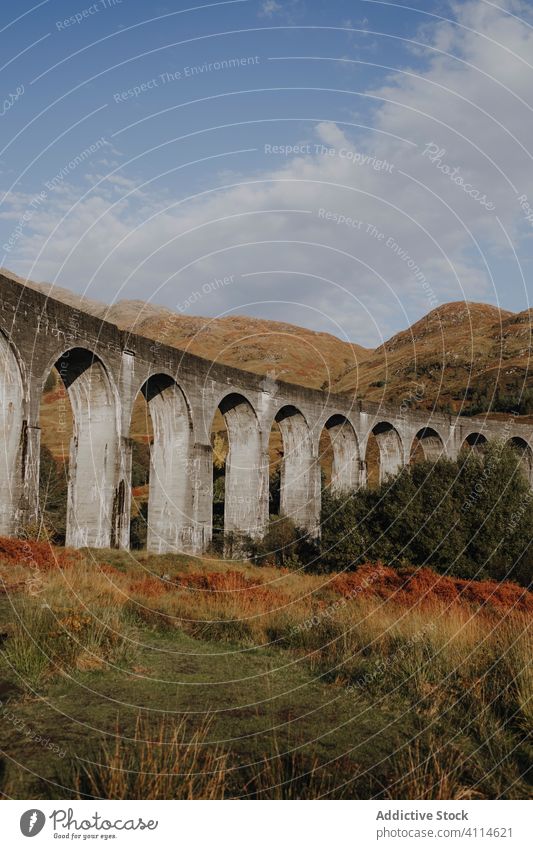 Old stone bridge in highlands viaduct mountain old railway countryside scotland nature landscape travel tourism journey trip architecture structure construction