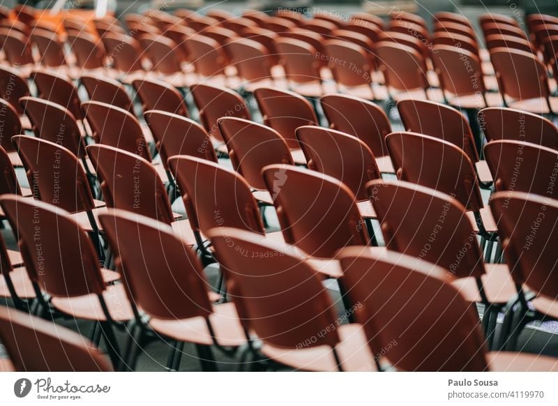 Empty seats in event Seating Audience Concert Event nobody Many Free Deserted Places Seating capacity Pattern Structures and shapes Row of chairs Row of seats