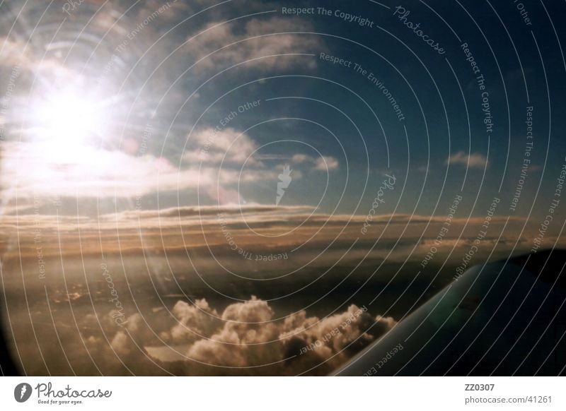 high achiever Clouds Aviation superlight aircraft Sun Sky Wing sun reflection