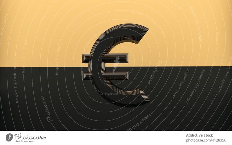 Symbol of euro money. Money concept. business currency bank symbol banking finance icon background coin exchange economy price save financial black isolated