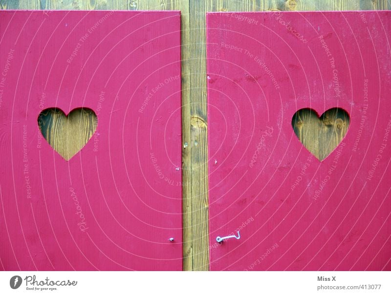 HEART TO HEART Bathroom Fairs & Carnivals Sign Heart Pink Emotions Moody Love Infatuation Romance Heart-shaped Toilet toilet house Shutter Wood Wooden hut