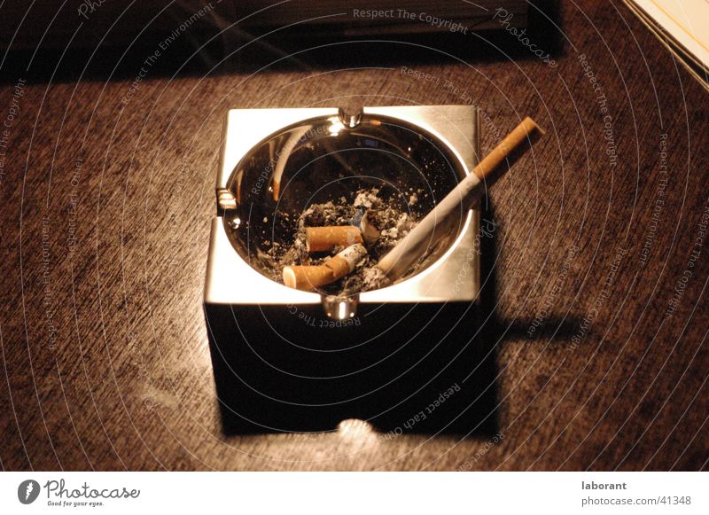 ashtray Ashtray Chrome Wood Cigarette Table Living or residing Ashes Veneer Smoking Desk Cigarette Butt