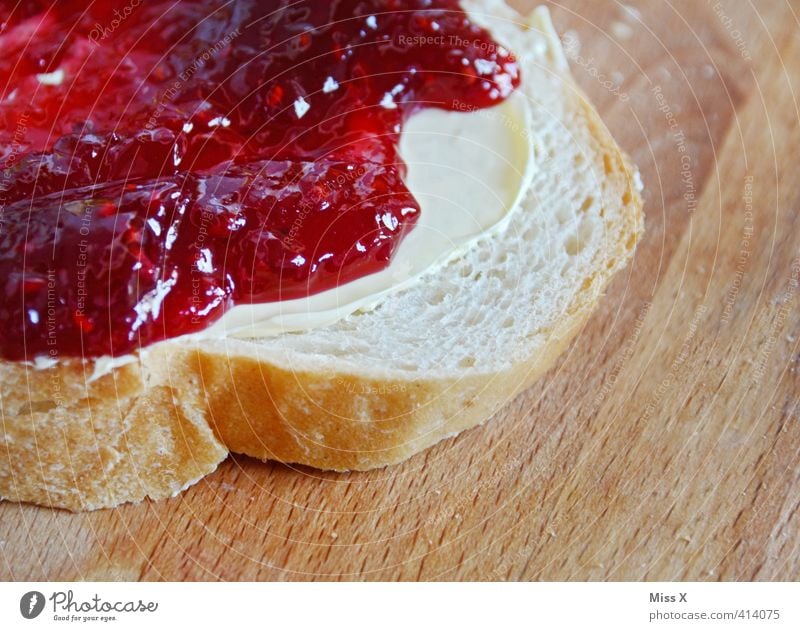 simply delicious Food Dough Baked goods Bread Roll Jam Nutrition Eating Breakfast Buffet Brunch Delicious Sweet Red Appetite Strawberry jam Toast