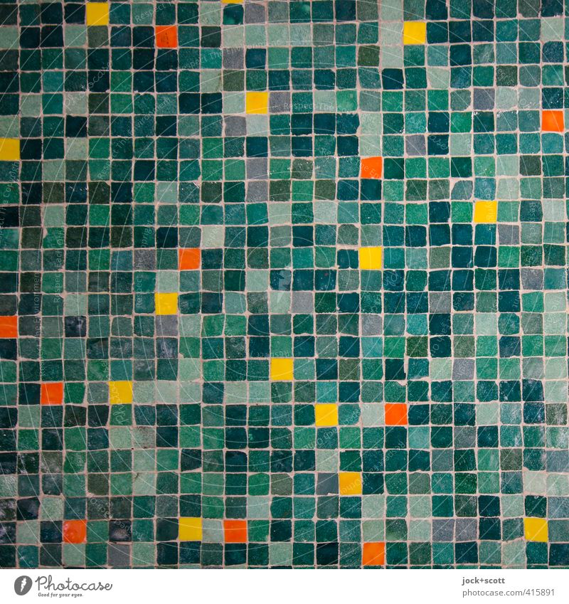 many manifold in the square Arts and crafts Wall (building) Decoration Ornament Sharp-edged Creativity Versatile Mosaic Square Classification Seam Tile Pixel