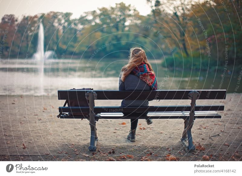 #A9# Autumn on a park bench Exterior shot Autumnal weather Autumn leaves Hiking Positive To go for a walk Hair and hairstyles being out Experience Nature