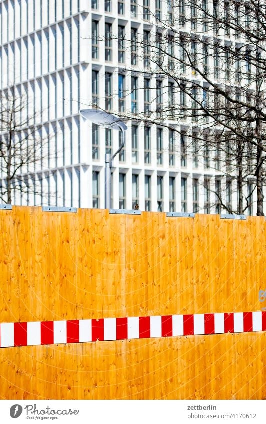 New building behind construction fence Architecture Berlin Office city Germany Capital city House (Residential Structure) High-rise downtown Middle Modern